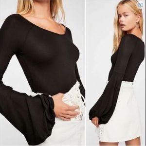 Free People Balloon Sleeve Top